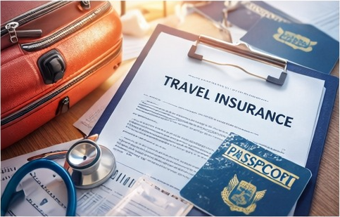 Document d'assurance voyage avec passeport
