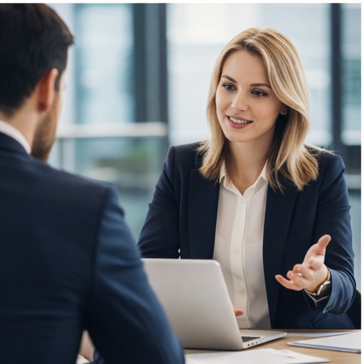 Entretien professionnel dans un bureau